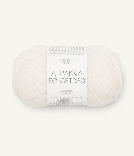 Hovedbilde Alpakka Følgetråd 1002 White